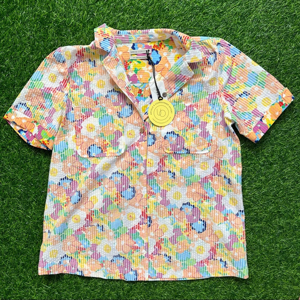 urban outfitters floral button down